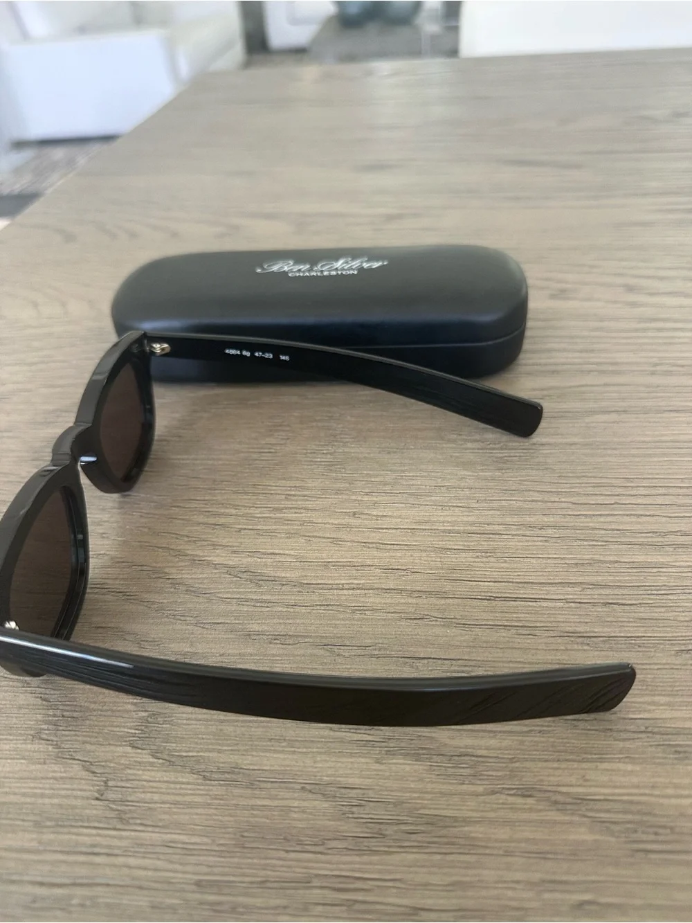Ben Silver Charleston Bold Semi-Square Sunglasses Black